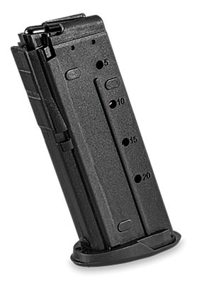 FN 20 Round 5.7x28mm Magazine for FN Five-seveN MRD, Black, Polymer