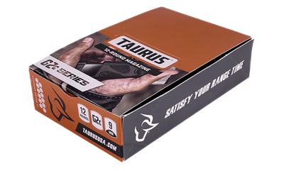 Taurus 12 Round 9mm Luger Magazine Pop Display for Taurus G3C, Black, Steel w/ Polymer Base Plate, 12-Pack