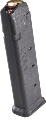 Magpul PMAG GL9 21 Round 9mm Luger Magazine for Glock 17/19/26/34/45, Black, Polymer
