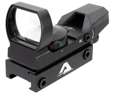 AIM Sports Special Ops Edition Reflex Sight, Matte Black, 1x 24mm x 34mm, Red/Green Multi Reticle