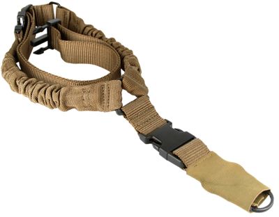AIM Sports Single-Point Elastic Webbing Bungee Rifle Sling, 26 in., Tan