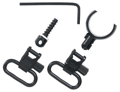 Uncle Mike's Magnum Band Swivel Set for Winchester 101/201 12 Gauge O/U Shotgun, Quick Detach, 115 SG-12, Blued, 1 in. Loop