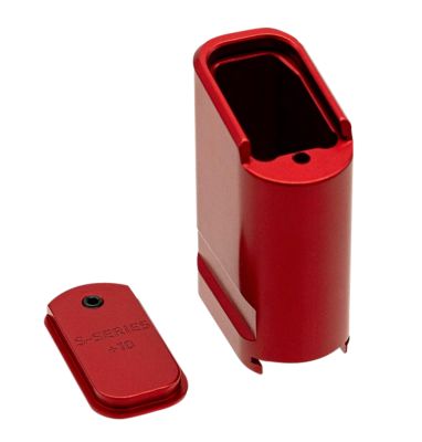 Shield Arms Magazine Extension for Shield Arms S15 Magazines, Extended, 10 Round Capacity, Red Anodized, Aluminum