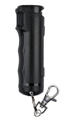 Sabre 25-Burst Flip-Top Pepper Gel with Key Ring, 10 ft. Range, 53 oz., Black
