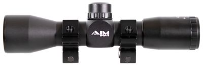 AIM Sports 4x 32mm Tactical Compact Rifle Scope, 1 in. Tube, Mil-Dot Reticle, Anodized, Black