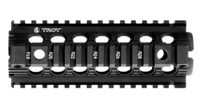 Troy Ind Drop In Rail for AR-15/M4, 7 in., Carbine Length, Black Anodized