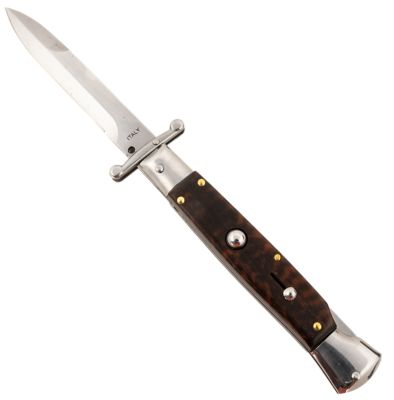 Steel River Knives 3.9 in. Spartan Side-Open Italian Bayonet, Polished Blade, Snakewood Handle