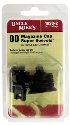 Uncle Mike's Mag Cap Swivel Set for 12 Gauge Browning BPS/A5, Steel, Blued Finish, 1 in. Loop Size, Quick Detach Style