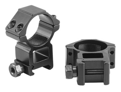 Riton Optics Scope Rings, 34mm Tube, High, Picatinny/Weaver, Black Anodized, Aluminum