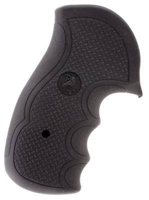 Pachmayr Diamond Pro Grip for Ruger GP100, Diamond Checkering, Black, Rubber with Finger Grooves