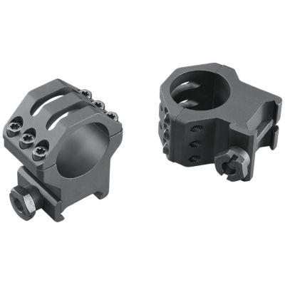 Weaver Mounts Six-Hole Picatinny Rings, 1 in. Tube, Extra High, Picatinny Rail, Matte Black