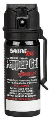 Sabre 18-Burst Crossfire Pepper Gel, 18 ft. Range, Black