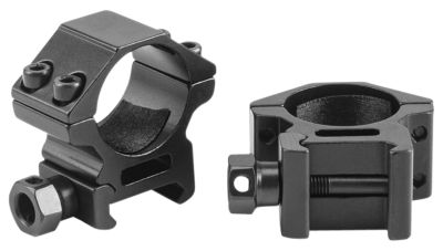 Riton Optics Scope Rings, 1 in. Tube, Low, Picatinny/Weaver, Matte Black