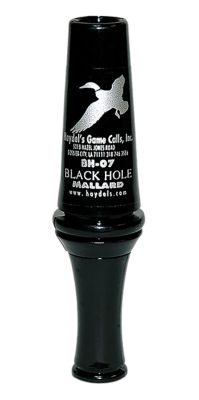 Haydels Black Hole Polycarbonate Double Reed Open Duck Call, Black