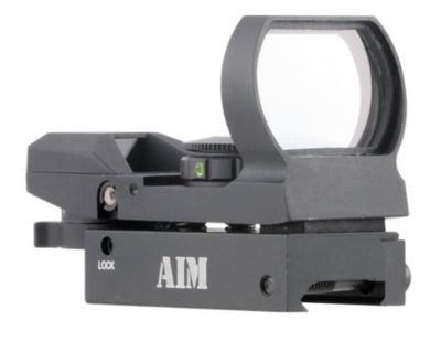 AIM Sports Warfare Edition Reflex Sight, Matte Black, 1x 24mm x 34mm, Red/Green Multi Reticle