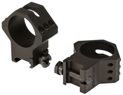 Weaver Mounts Six-Hole Picatinny Rings, 34mm Tube, High, Picatinny Rail, Matte Black, Aluminum