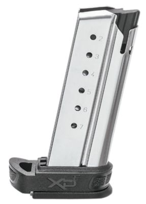 Springfield Armory 7 Round 45 ACP Magazine for Springfield XD-E, Extended Sleeve, Stainless Steel