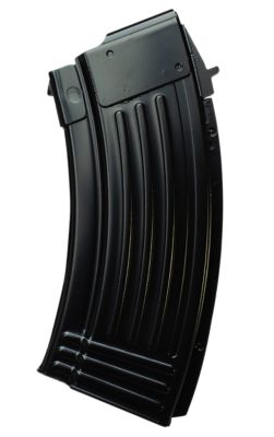 Global Ordnance 20 Round 7.62x39mm Magazine for AK-47, Fully Ribbed, Black, Steel