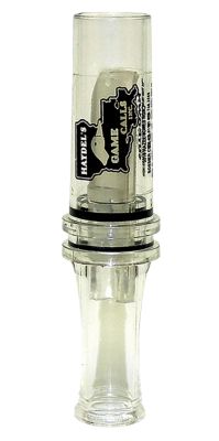 Haydels Big-Barreled Plastic Single Reed Open Duck Call, Clear