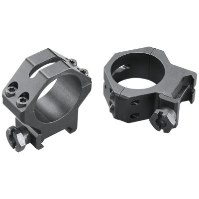 Weaver Mounts Four-Hole Skeleton Rings, 30mm Tube, Medium, Weaver, Matte Black