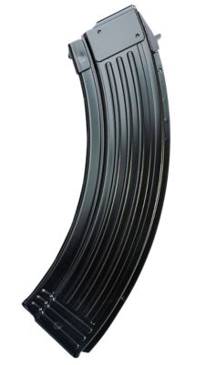 Global Ordnance 40 Round 7.62x39mm Magazine for AK-47, Fully Ribbed, Black, Steel