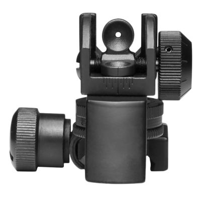 NCStar AR-15 Rear A2 Backup Iron Sight for AR-15, Black, Dual Aperture