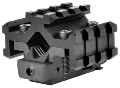 NCStar Tri-Rail Red Laser Sight, Black, Universal Barrel Mount