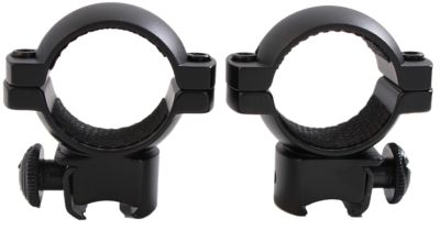 Traditions Scope Rings for .22 Airgun/Rimfire, 1 in. Tube, Medium, 3/8 in. Grooved Receiver, Matte Black, Aluminum