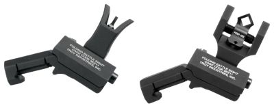Troy Ind BattleSight 45 Degree Offset Sight Set for AR-15/M4, M4 Front& Diopter Rear, Black Hardcoat Anodized