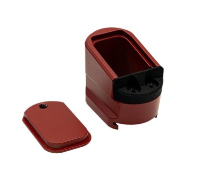 Shield Arms Magazine Extension for Shield Arms M&P 2.0, 5 Round Capacity, Red Anodized, Aluminum