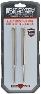 Real Avid/Revo Bolt Catch Punch Set for .223 Rem/5.56x45mm NATO AR-Platforms, Silver, 2 pc.