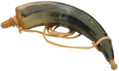 Traditions Authentic Powder Horn with Sling and Wood Cap