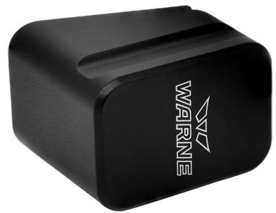 Warne Magazine Extension for Glock 17/22 Magazines, 5 Rounds (9mm Luger), 4 Rounds (40 S&W), 6061-T6 Aluminum, Anodized Black