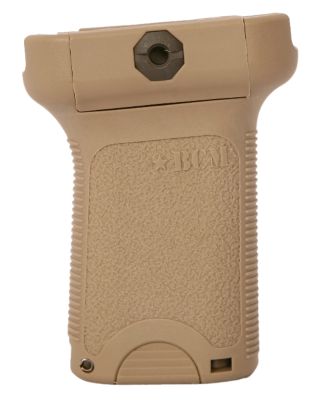 Bravo BravoGunfighter Short Vertical Grip with Storage Compartment for AR-15, Fits Picatinny Rail, Polymer, FDE, Textured