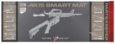 Real Avid/Revo AR-15 Smart Mat with Diagram Illustration, 43 in. x 16 in., Black/Red