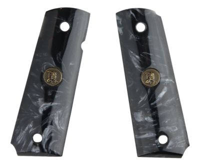 Pachmayr Custom Grip for 1911 with Ambidextrous Safety, Black, Simulated Pearl Panels