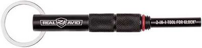 Real Avid/Revo 2-In-1 Handgun Tool for Glock, Knurled Handle, Black, Steel