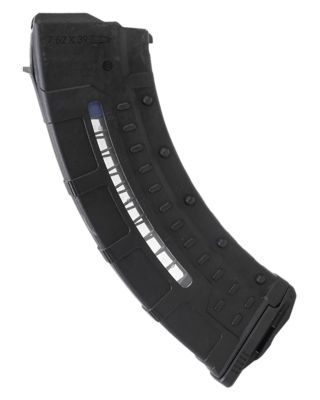 Leapers 30 Round 7.62x39mm Magazine for AK/AKM Platform, Windowed, Black, Polymer/Steel