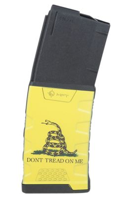 Mission First Tactical Extreme Duty 30 Round 223 Rem/5.56x45mm NATO Magazine for AR-15/M4, Black w/ Gadsden Flag, Polymer