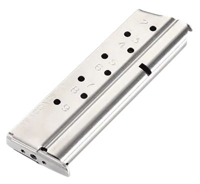 Wilson Combat 9 Round 9mm Magazine for Wilson Combat 1911, Full Size, Silver, Stainless Steel