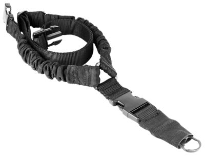 AIM Sports Single-Point Elastic Webbing Bungee Rifle Sling, 26 in., Black