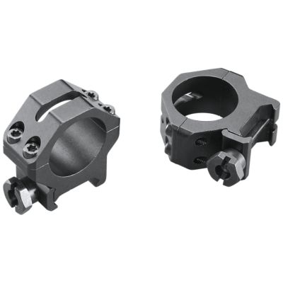 Weaver Mounts Four-Hole Skeleton Rings, 1 in. Tube, Medium, Weaver, Matte Black