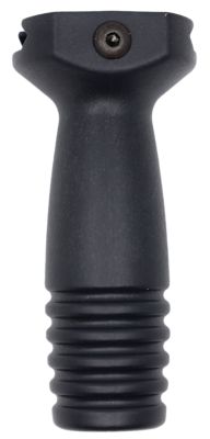 Ergo Pop Bottle Vertical Forward Grip, Fits Picatinny Rail, Ribbed Lower, Black, Polymer