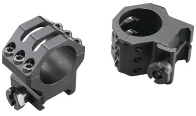 Weaver Mounts Six-Hole Skeleton Rings, 1 in. Tube, High, Picatinny/Weaver, Matte Black