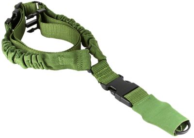AIM Sports Single-Point Elastic Webbing Bungee Rifle Sling, 26 in., Green