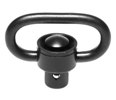Troy Ind SSQD Swivel, 1 in., Push Button, Black, Stainless Steel