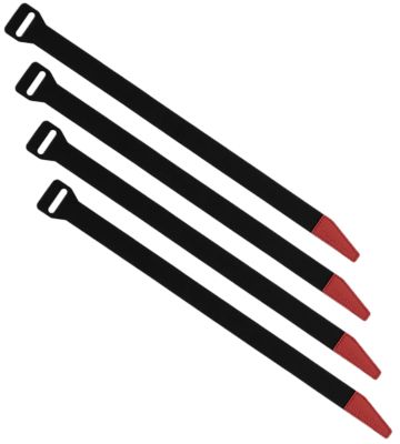 Magpul DAKA Gear Straps, Black/Red, 12 in. Long, 4-Pack