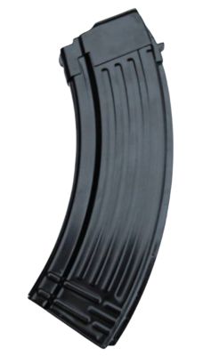 Global Ordnance 30 Round 7.62x39mm Magazine for AK-47, Fully Ribbed, Black, Steel