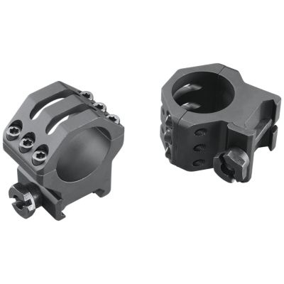 Weaver Mounts Six-Hole Picatinny Rings, 1 in. Tube, High, Picatinny Rail, Matte Black