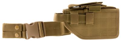 NCStar Drop Leg Holster for Full Size Semi-Auto, Compact Semi-Auto, Right Hand, Tan, PVC Fabric